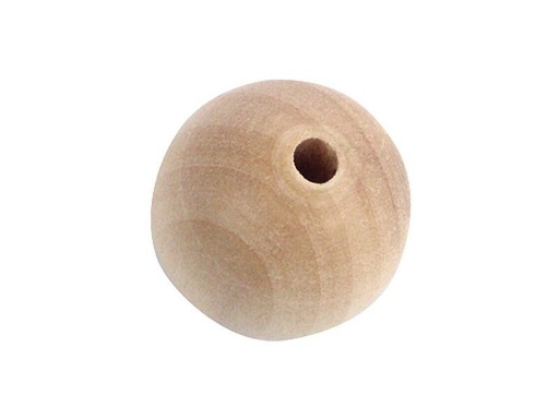 [90158797 1192984] Rico Design Holzperlen Gebohrt 40 mm Nature, 6 Stück