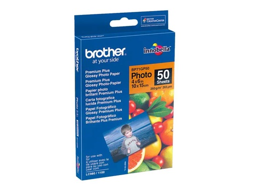 [90015865 523547] Brother Fotopapier 10 x 15 cm 260 g/m² 50 Stück