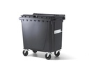 Verwo Kunststoffcontainer mit Deckel 770 l, Anthrazit