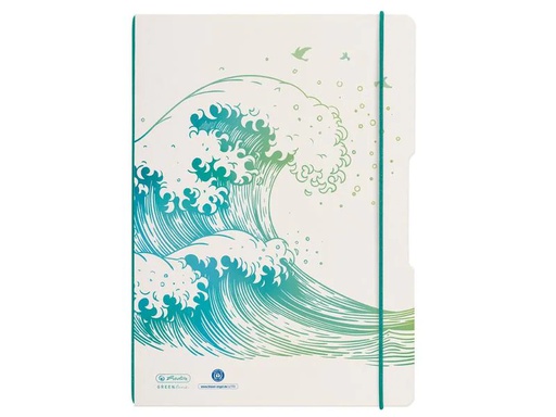 [90015898 1129078] Herlitz Notizheft GREENline my.book flex A5, Dot, Welle