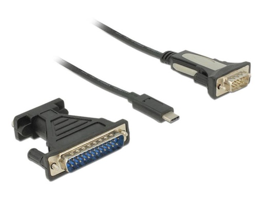 [90159274 573904] Delock Adapterkabel USB Type-C – RS-232 DB9 ;DB25 1.8 m