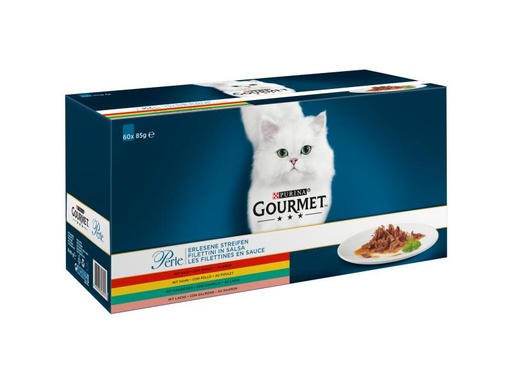 [90159291 1081501] Purina Nassfutter Gourmet Perle erlesene Streifen, 60 x 85 g