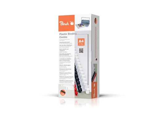 [90159340 543940] Peach Binderücken 12 mm Weiss, 100 Stück