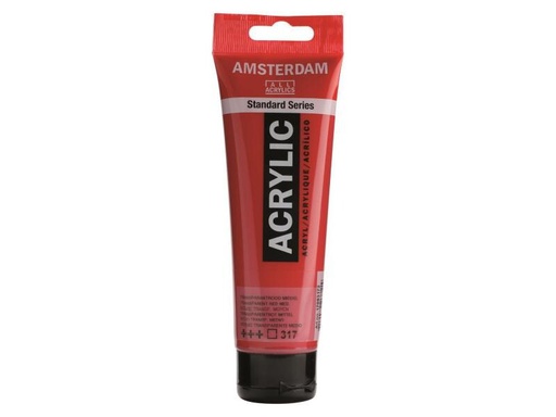 [90159411 995907] Amsterdam Acrylfarbe Standard 317 Rot transparent, 120 ml