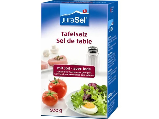 [90159535 903513] Schweizer Salinen JuraSel Speisesalz mit Jod 500 g