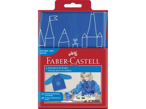 [90159616 375889] Faber-Castell Malschürze für Kinder Ab 6 Jahren, Blau