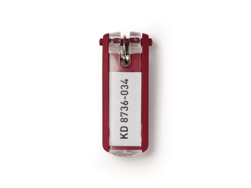 [90159630 750181] DURABLE Schlüsselanhänger 6 Stück, Rot