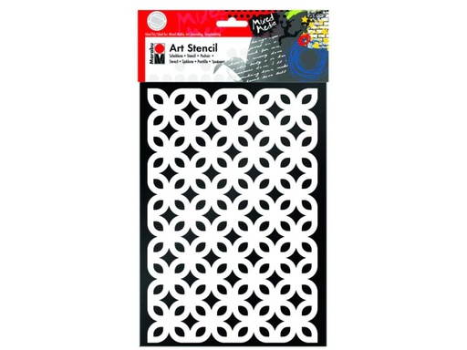 [90159668 555432] Marabu Schablone Art Stencil Retro Flowers