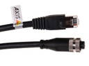 Axis Patchkabel M12(F) zu RJ45(M) Cat 5e, S/FTP, 0.5 m, Schwarz