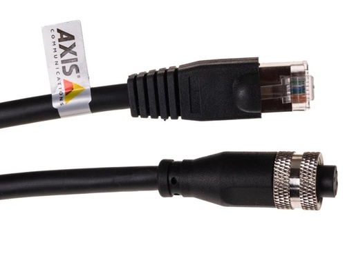[90159812 905758] Axis Patchkabel M12(F) zu RJ45(M) Cat 5e, S/FTP, 0.5 m, Schwarz