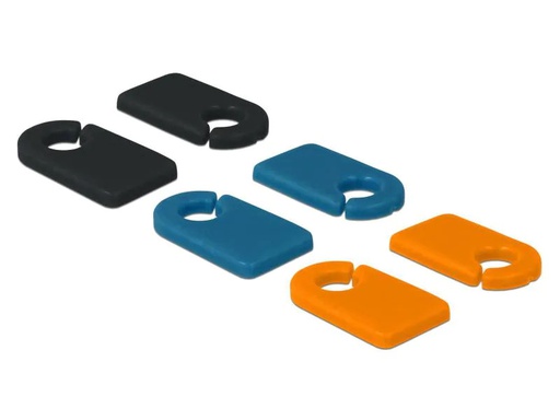 [90159818 895810] Delock Kabel-Clip 5.0 mm Beschriftbar, 6 Stück Mehrfarbig