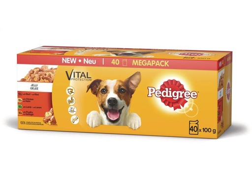 [90159939 1044808] Pedigree Nassfutter Vital Protection Gelee 40 x 100 g