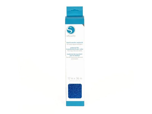 [90160074 405157] Silhouette Aufbügelfolie 30.5 cm x 90 cm Blau, glitzer