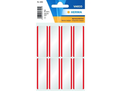 [90160199 1060211] Herma Stickers Namensetiketten zu Handbeschriftung, Rot