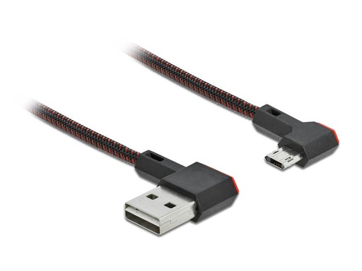 [90160278 1105029] Delock USB 2.0-Kabel EASY USB, gewinkelt USB A - Micro-USB B 2 m