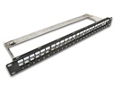 Wirewin Patchpanel 24 Port, Keystone, 1HE 19-Rack Schwarz