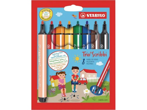 [90160387 576082] STABILO Trio Scribbi 8 Stück