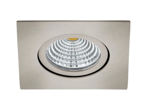 [90160506 993339] EGLO Leuchten Einbauspot Saliceto 1 Eckig 1x 6 W 2700 K, Nickel-matt