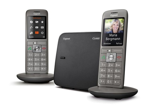 [90160547 622824] Gigaset Schnurlostelefon CL660 Duo  Silber