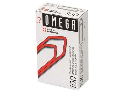 [90160620 962578] Omega Büroklammer No3 28 mm 100 Stück