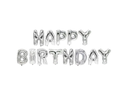 Papstar Luftballon Happy Birthday Silber