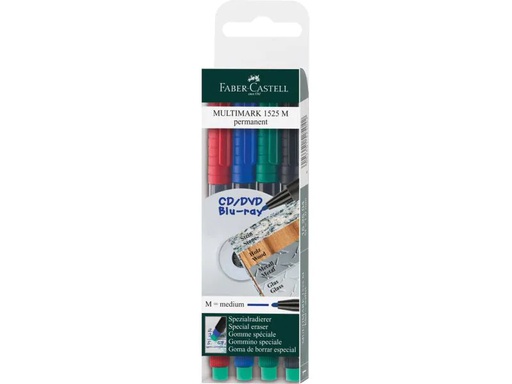 [90160655 142974] Faber-Castell CD/DVD Marker Multimarker M permanent 4er Etui