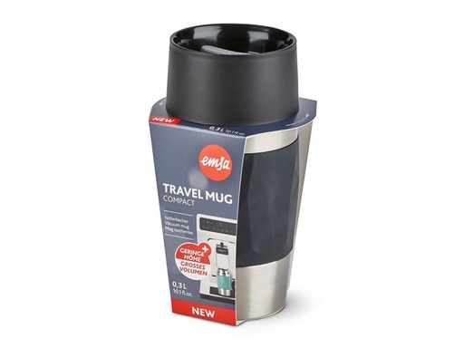 [90160669 1208610] Emsa Thermobecher Compact 300 ml, Schwarz