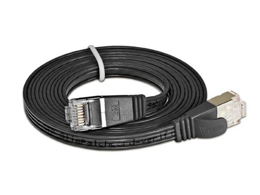 [90160672 314812] SLIM Slimpatchkabel RJ-45 - RJ-45, Cat 6, STP, 0.75 m, Schwarz