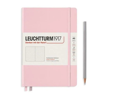 [90160763 1149918] Leuchtturm Notizbuch Medium A5, Dot, 2-teilig, Puder