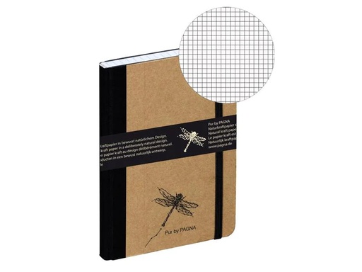 [90001584 1191099] Pagna Notizbuch Pur A6, Kariert, Braun