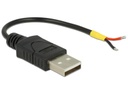 Delock USB-Stromkabel USB A - Offen 0.1 m