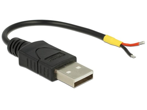 [90160782 751701] Delock USB-Stromkabel USB A - Offen 0.1 m