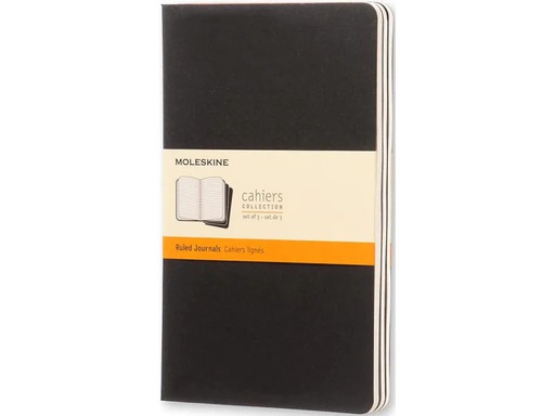 [90016057 1079152] Moleskine Notizbuch A5 Liniert, Schwarz, 3-teilig