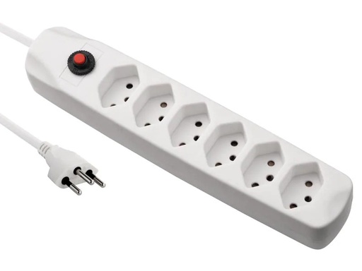 [90160826 679480] FURBER.power Steckdosenleiste mit Überlastschutz 6x T13