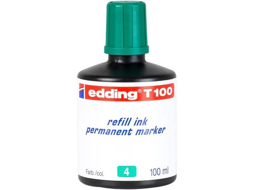 [90160835 1108639] edding Nachfülltinte T 100 Permanentmarker 100 ml, Grün
