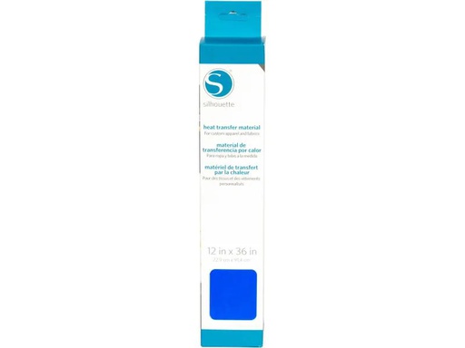 [90160880 1043169] Silhouette Aufbügelfolie 30.5 cm x 91.4 cm Glatt, Neon Blau