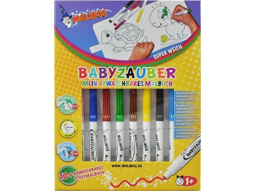 [90160906 834939] Malinos Filzstift Babyzauber mit Malbuch
