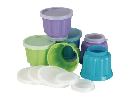 [90160910 364979] Ibili Puddingform 7.3 cm, Blau/Grün/Violett