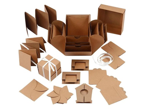 [90160928 1019991] Creativ Company Geschenkbox Nature, 12 x 12 x 12 cm