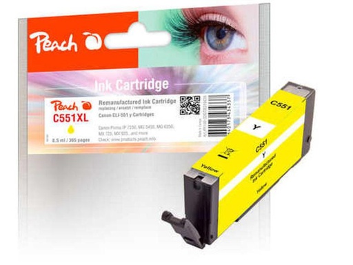 [90016082 664590] Peach Tinte Canon CLI-551Y Yellow