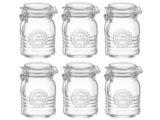 [90161130 969521] Bormioli Rocco Einmachglas Officina 1825 750 ml, 6 Stück 