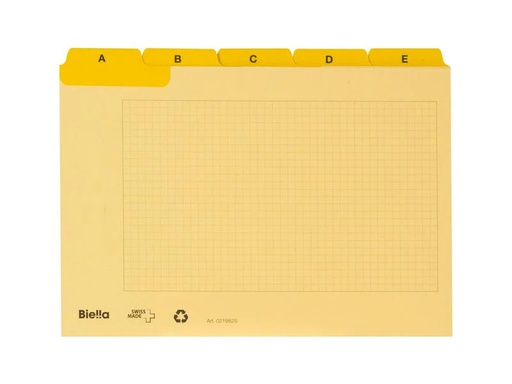 [90161160 1206533] Biella Karteikarten A6, A-Z, 25-teilig, Gelb