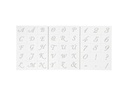 Creativ Company Schriftschablone Buchstaben und Zahlen 3 Blatt