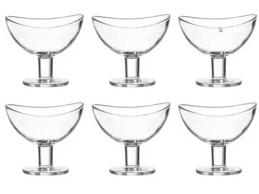 [90161311 479573] Leonardo Dessert-Schale Loop 6 Stück, Transparent