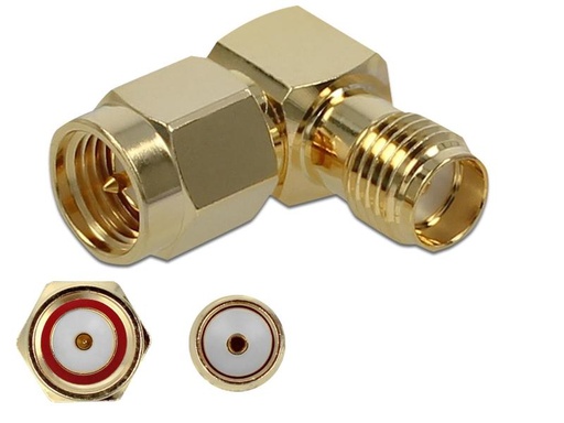 [90001594 922422] Delock Antennenadapter 90°, 10 GHz SMA Stecker (m) - SMA Buchse (f)