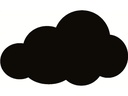 Securit Kreidetafel Silhouette Cloud mit Klett, Schwarz