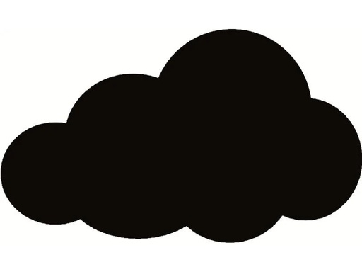 [90016229 734813] Securit Kreidetafel Silhouette Cloud mit Klett, Schwarz