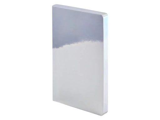 [90016382 1129352] Nuuna Notizbuch Fluid Chrome M 20 x 13.5 cm, Dot, Silber