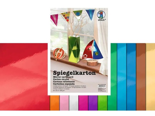 [90016413 586524] URSUS Bastelpapier Spiegelkarton 280 g/m2 23 x 33 cm