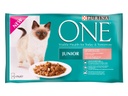 Purina ONE Nassfutter Junior Lachs, 4 x 85 g